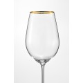 Viola Design Wine Glass With 3mm Gold Rim - 550 ml