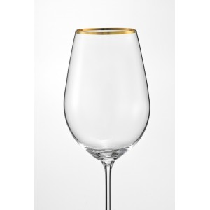 Viola 20746 Design Glass With 3mm Gold Rim - 190 ml