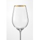 Viola Design Wine Glass With 3mm Gold Rim - 550 ml