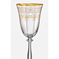 Angela Port Glass With Gold Pantograph Etching & Two Golden Bands  - 60 ml