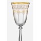 Angela Champagne Glass With Gold Pantograph Etching & Two Golden Bands - 185 ml