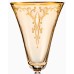 Victoria Amber Champagne Glass With Gold Pantograph Decor. - 180 ml 
