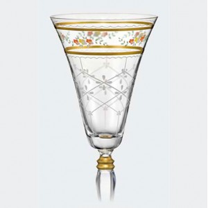 Victoria QA937 Engraved With Handpainted Flowers Decor - 230 ml 
