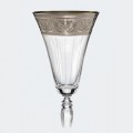 Victoria Wine Glass With Large Pantograph Etched Platinum Band - 190 ml