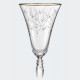 Victoria Wine Glass With Pantograph Platinum Line & Leaf Design - 190 ml