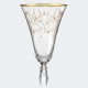 Victoria Wine Glass With Pantograph Golden Line & Leaf Design - 230 ml