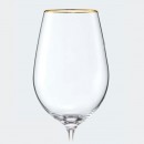 Viola Design Wine Glass With 1mm Gold Rim - 250 ml